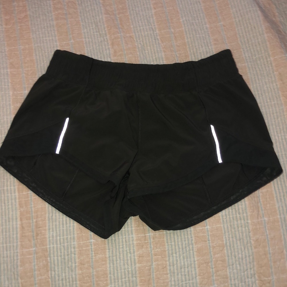 Olive green lululemon speed shorts